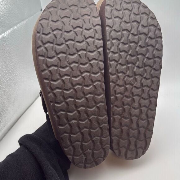 CUSHIONAIRE Women's Loom Cork Footbed Platform Clog SIZE 8 BROWN PREOWNED MARKS - Picture 7 of 8